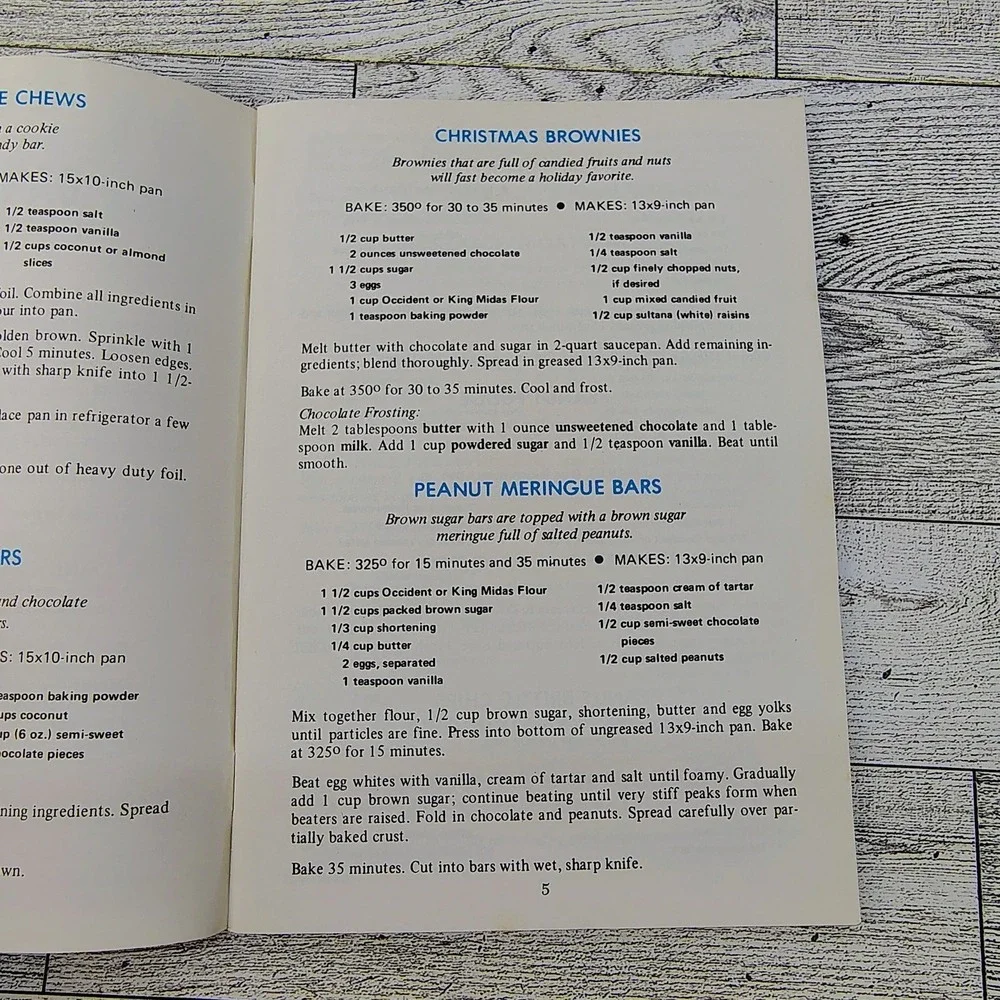 Occident King Midas All-Occasion Recipes Cookbook Booklet Peavey Company Vintage